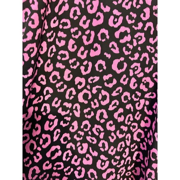 Pink & Black Leopard Print Sleeveless Swing Dress With Adjustable Straps NEW S - Picture 5 of 9